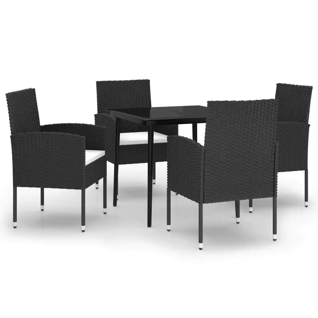 5 Piece Garden Dining Set Black 3099620