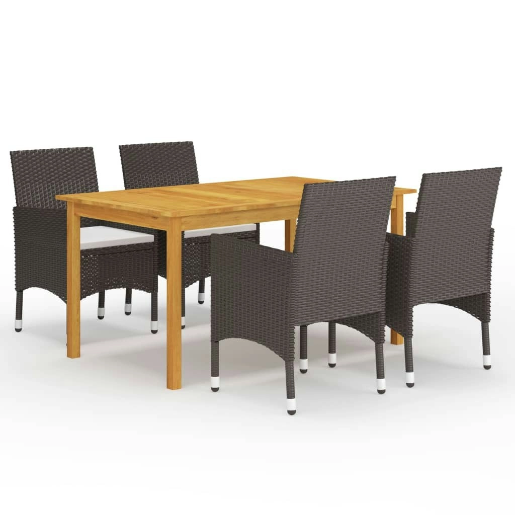 5 Piece Garden Dining Set Brown 3067764