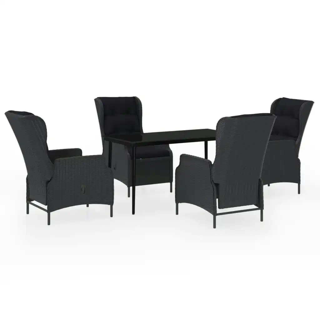 5 Piece Garden Dining Set Dark Grey 3099657