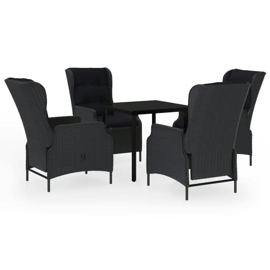 5 Piece Garden Dining Set Dark Grey 3099638