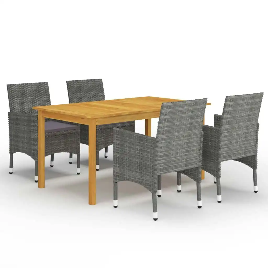 5 Piece Garden Dining Set Grey 3067762