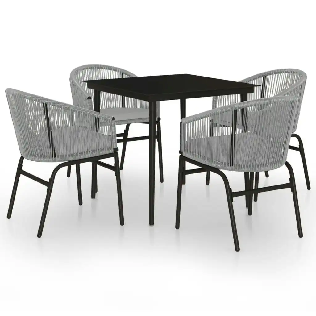 5 Piece Garden Dining Set Grey 3099252