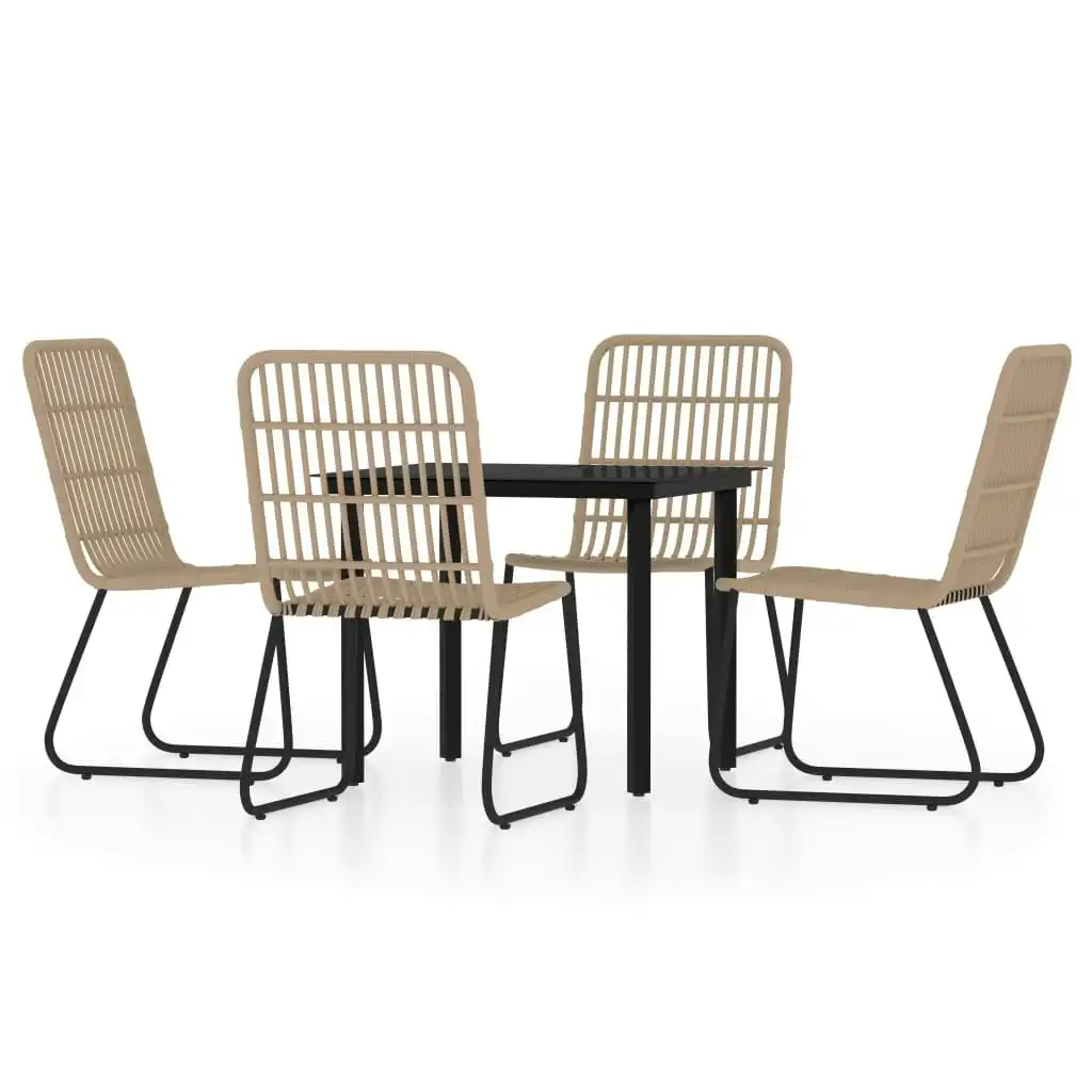 5 Piece Garden Dining Set Oak 3099162