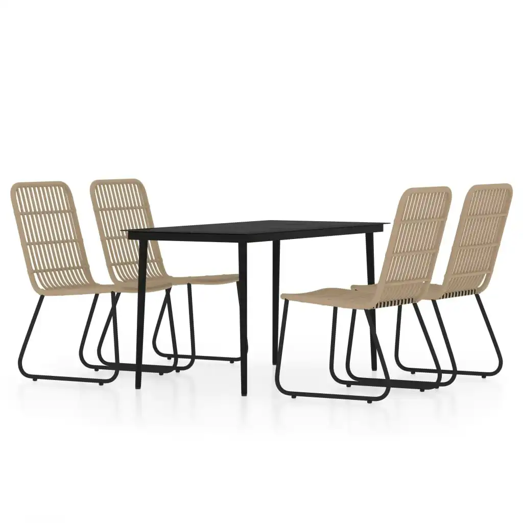 5 Piece Garden Dining Set Oak 3099175