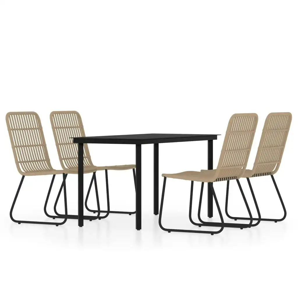 5 Piece Garden Dining Set Oak 3099163