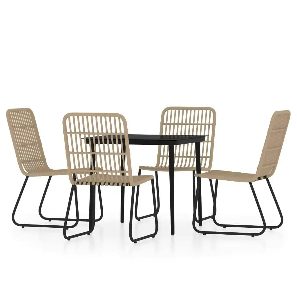 5 Piece Garden Dining Set Oak 3099174