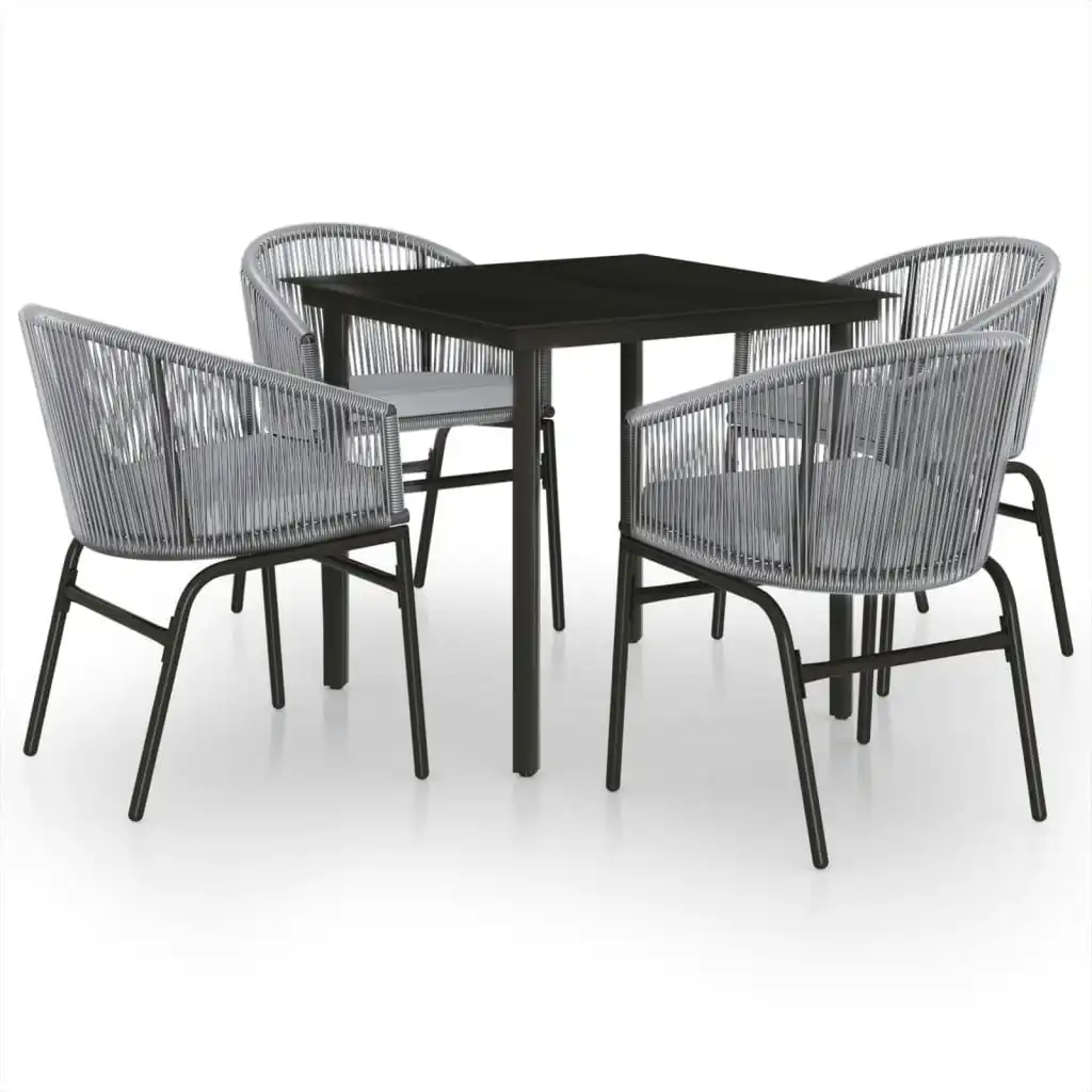 5 Piece Garden Dining Set Grey 3099234