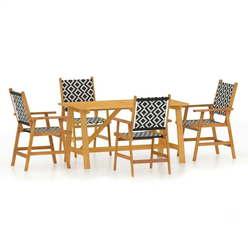 5 Piece Garden Dining Set Solid Wood Acacia 3087124