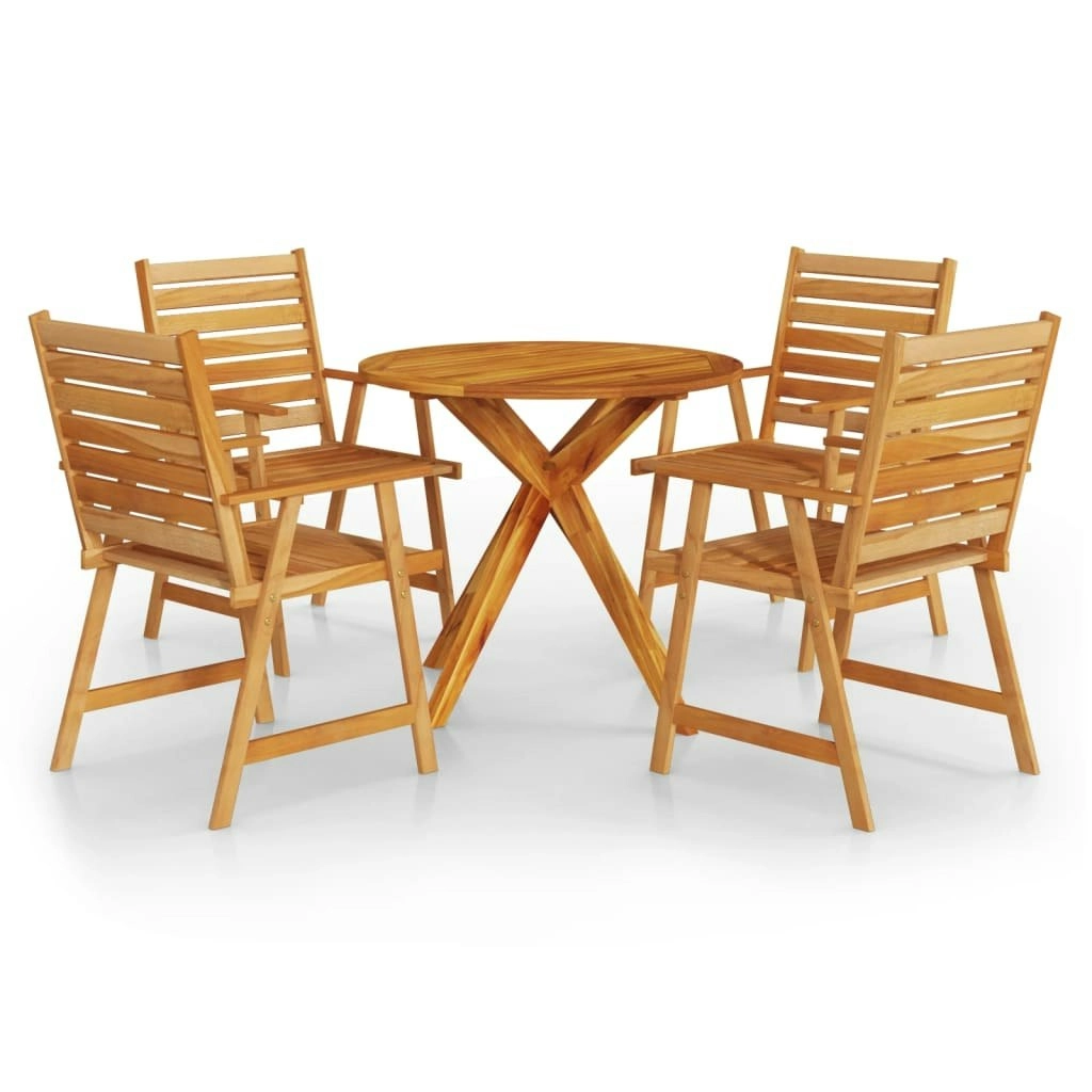 5 Piece Garden Dining Set Solid Wood Acacia 3087129