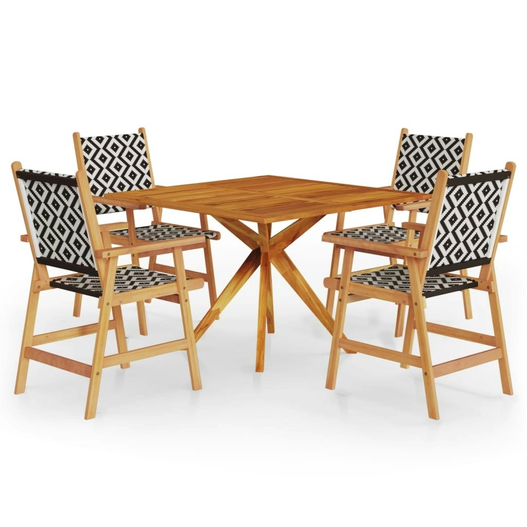 5 Piece Garden Dining Set Solid Wood Acacia 3087140