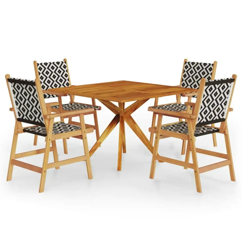 5 Piece Garden Dining Set Solid Wood Acacia 3087140