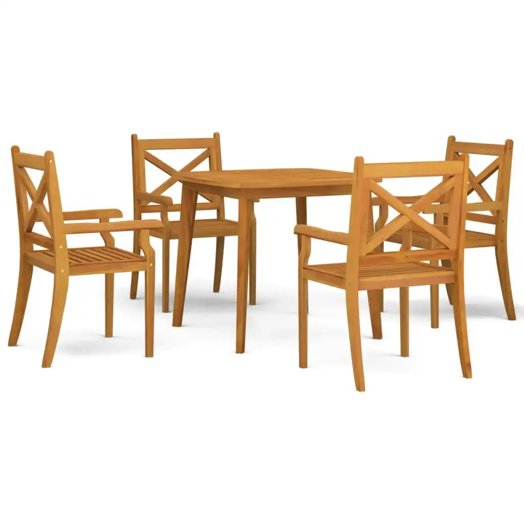 5 Piece Garden Dining Set Solid Wood Acacia 3058000