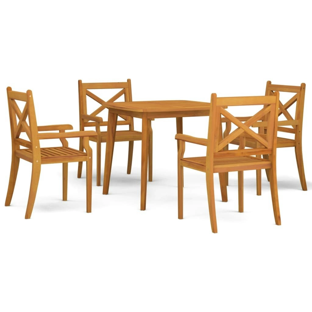 5 Piece Garden Dining Set Solid Wood Acacia 3058000