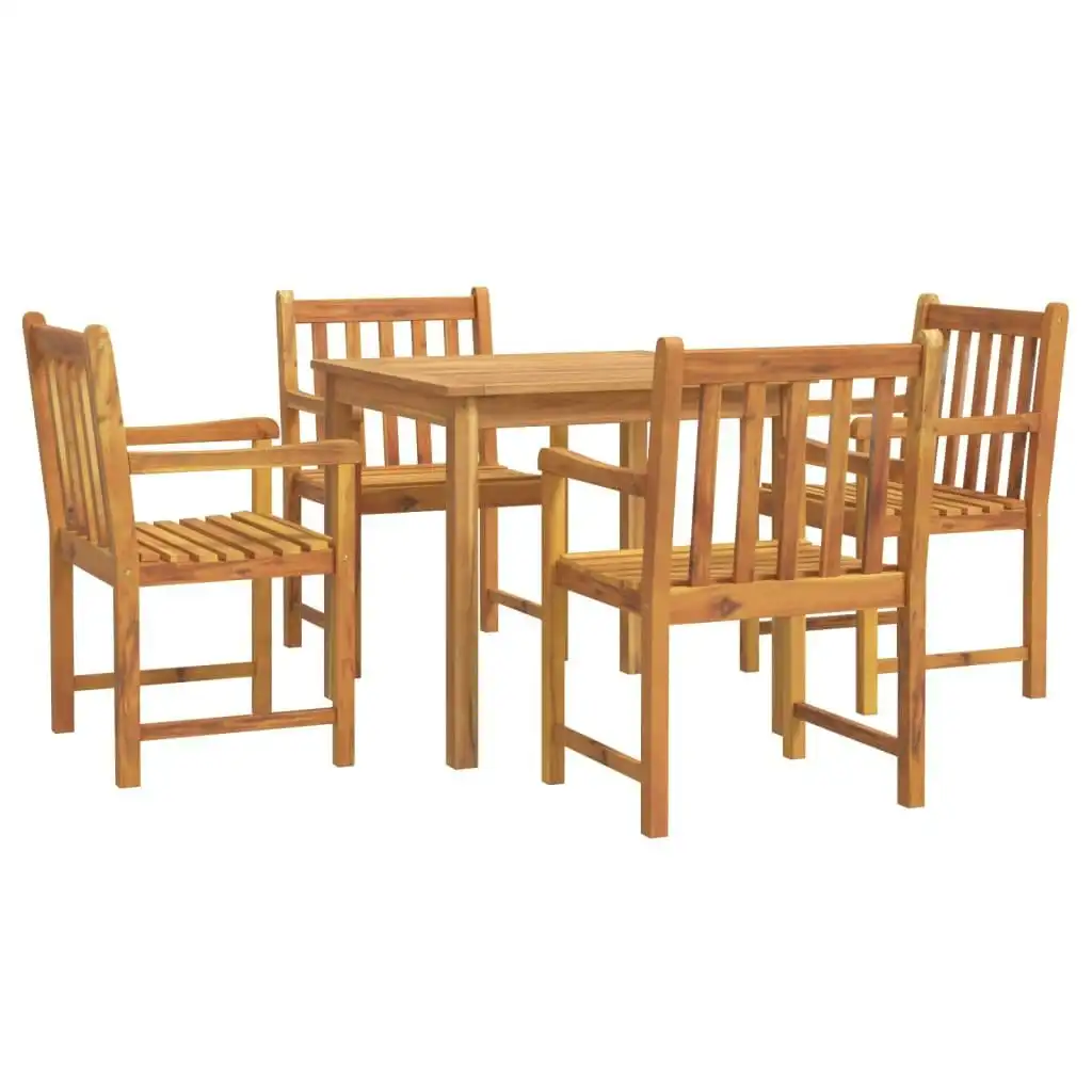 5 Piece Garden Dining Set Solid Wood Acacia 3206276