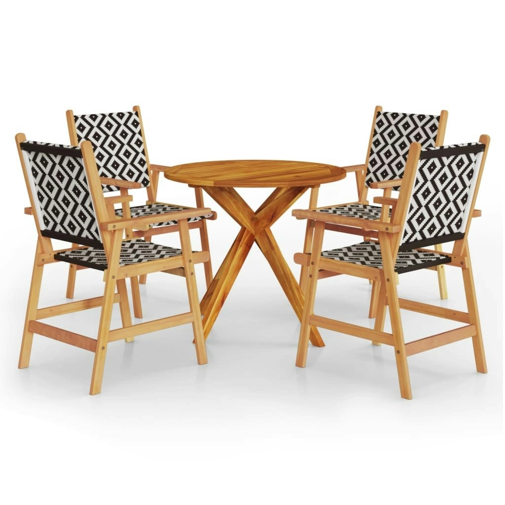 5 Piece Garden Dining Set Solid Wood Acacia 3087131