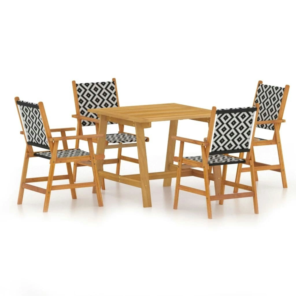 5 Piece Garden Dining Set Solid Wood Acacia 3087123