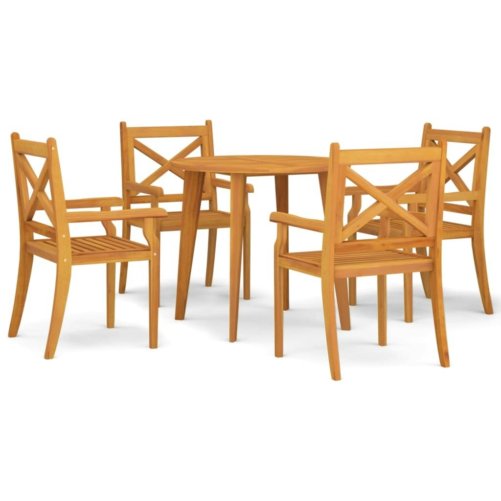 5 Piece Garden Dining Set Solid Wood Acacia 3057998