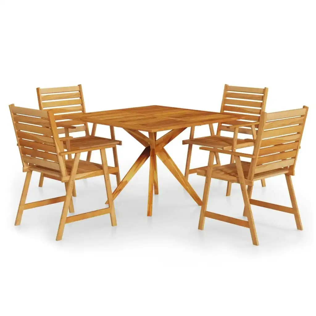 5 Piece Garden Dining Set Solid Wood Acacia 3087139