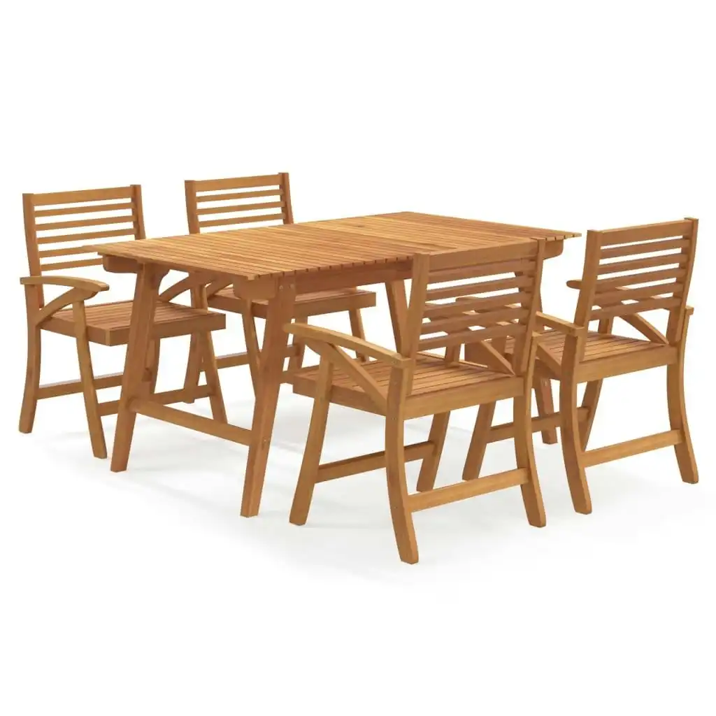 5 Piece Garden Dining Set Solid Wood Acacia 3156864