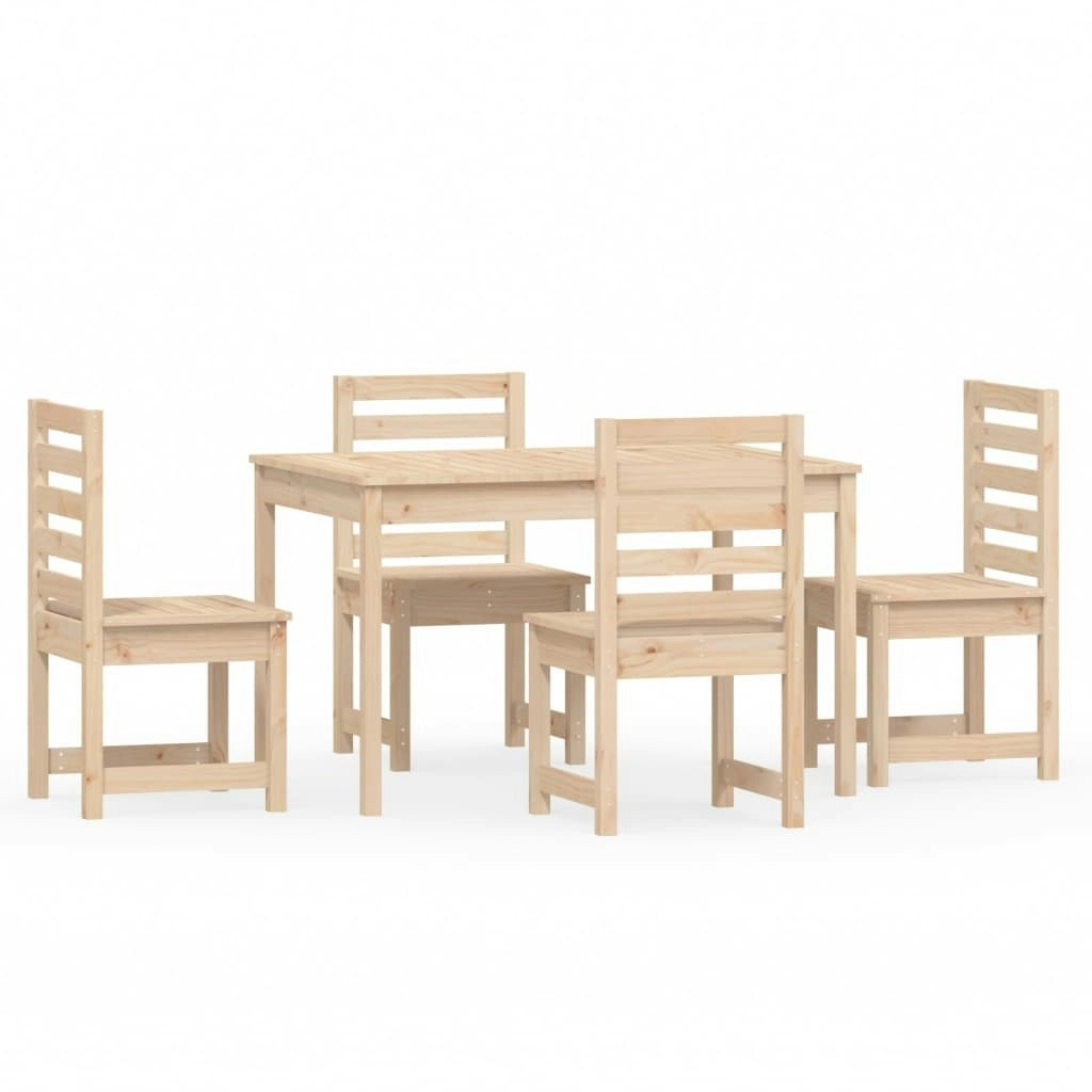 5 Piece Garden Dining Set Solid Wood Pine 3154683