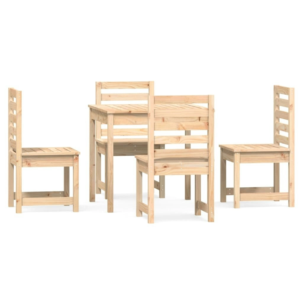 5 Piece Garden Dining Set Solid Wood Pine 3154677