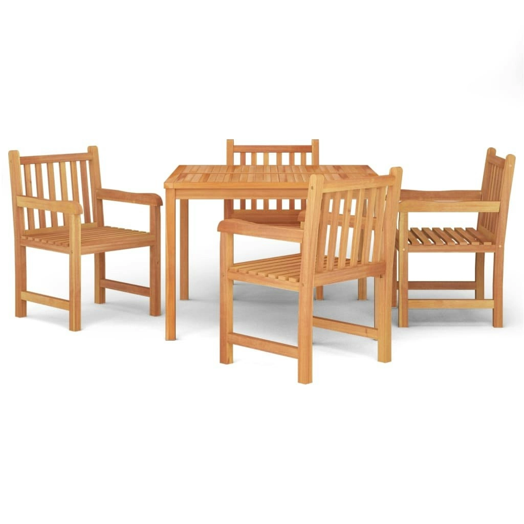 5 Piece Garden Dining Set Solid Wood Teak 3157147