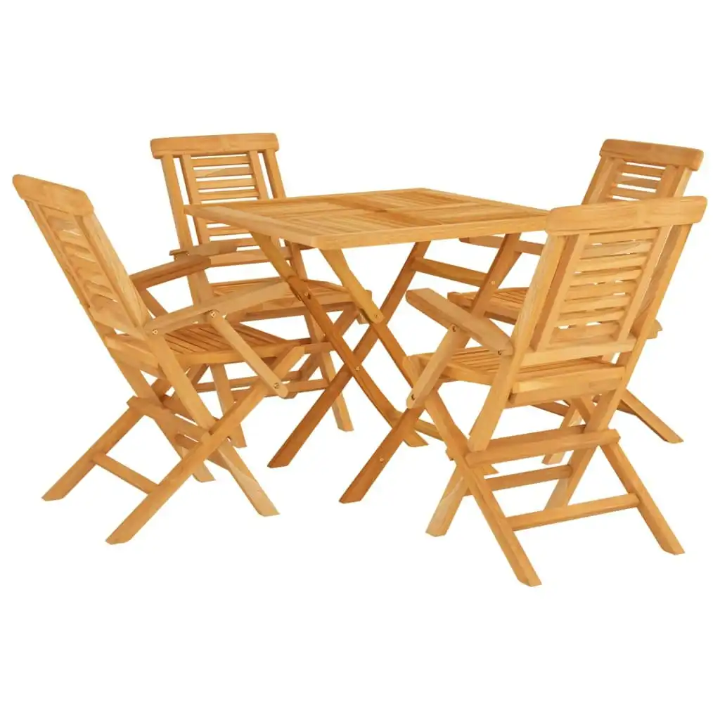 5 Piece Garden Dining Set Solid Wood Teak 3155035