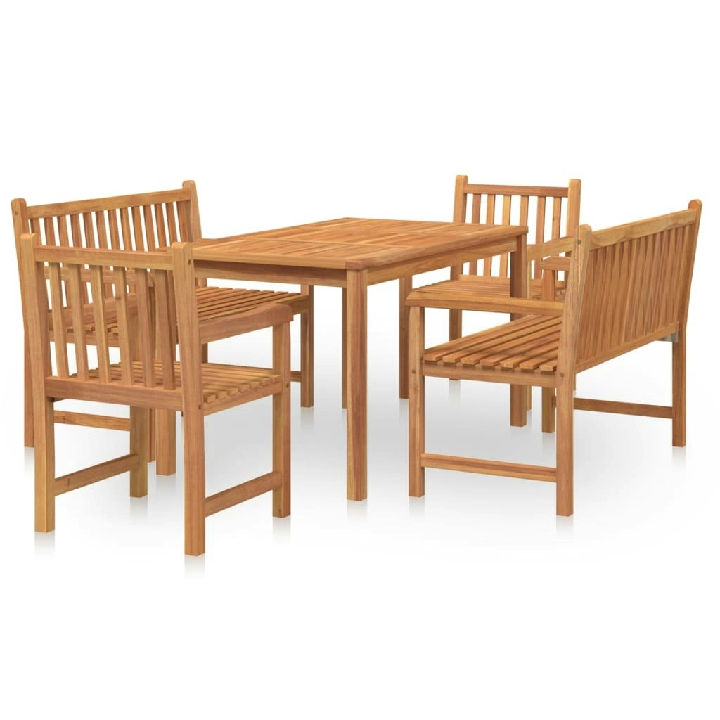 5 Piece Garden Dining Set Solid Wood Teak 3157164