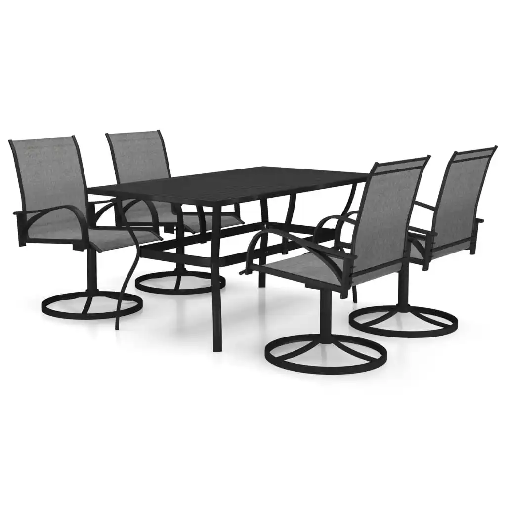 5 Piece Garden Dining Set Textilene and Steel 3060283