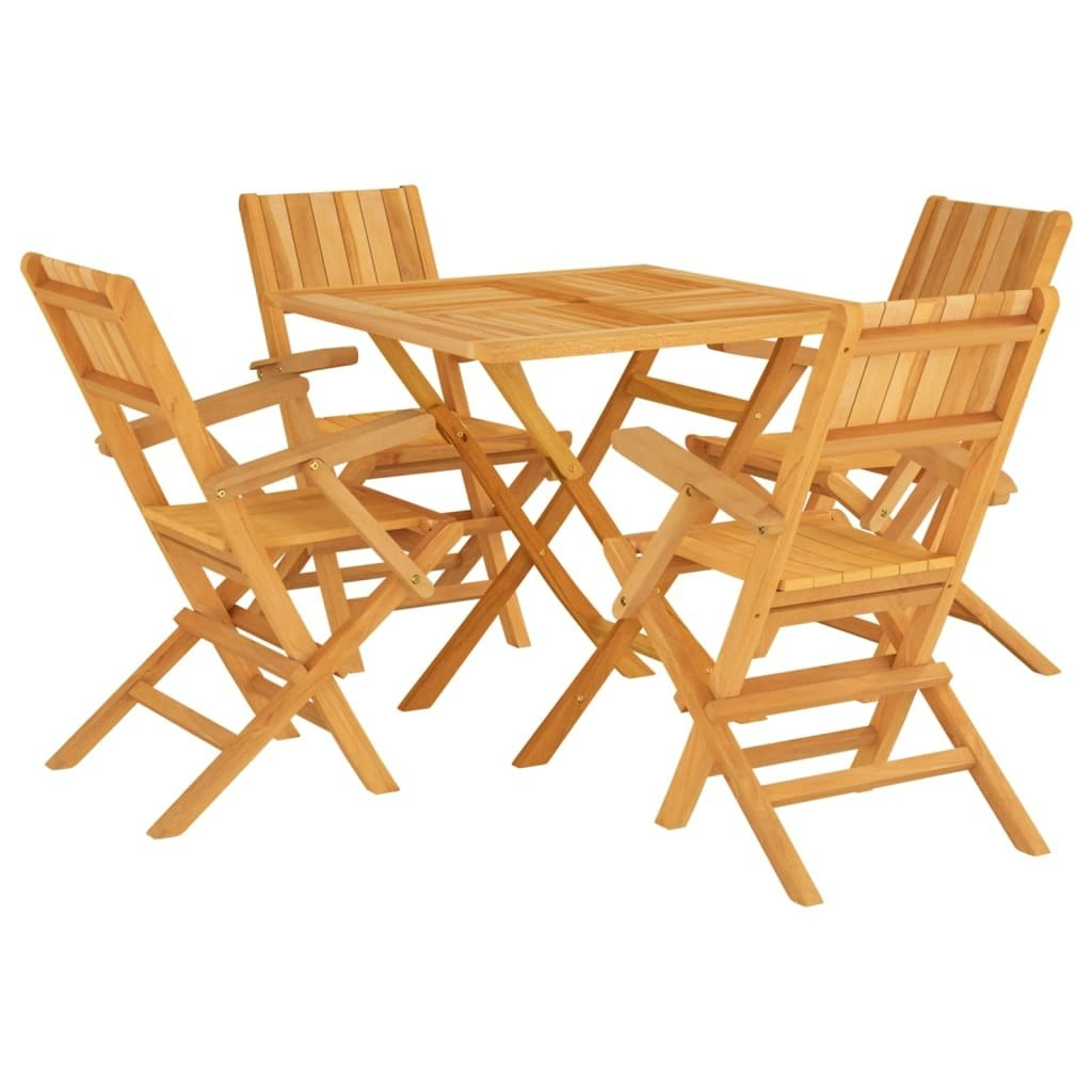 5 Piece Garden Dining Set Solid Wood Teak 3155039