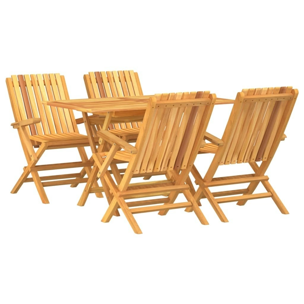 5 Piece Garden Dining Set Solid Wood Teak 3155005