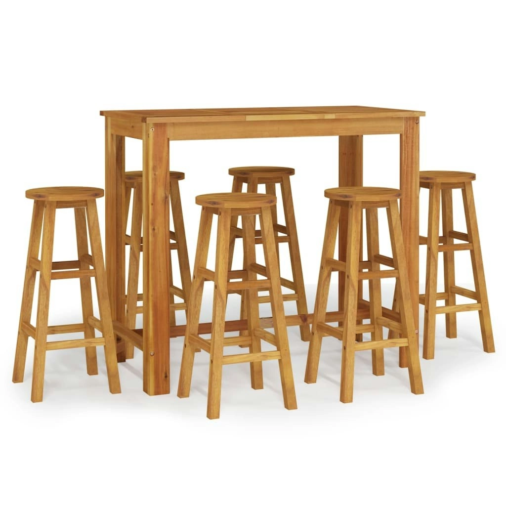 7 Piece Garden Bar Set Solid Wood Acacia 3154395