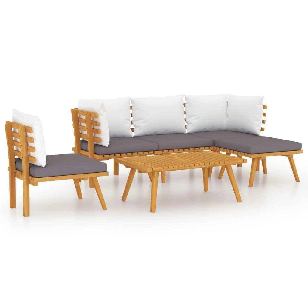 6 Piece Garden Lounge Set with Cushions Solid Wood Acacia 3087004