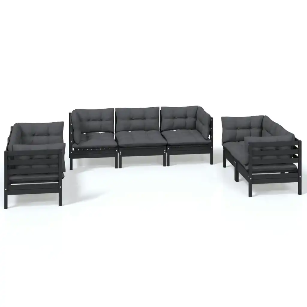 7 Piece Garden Lounge Set with Cushions Solid Pinewood 3096260