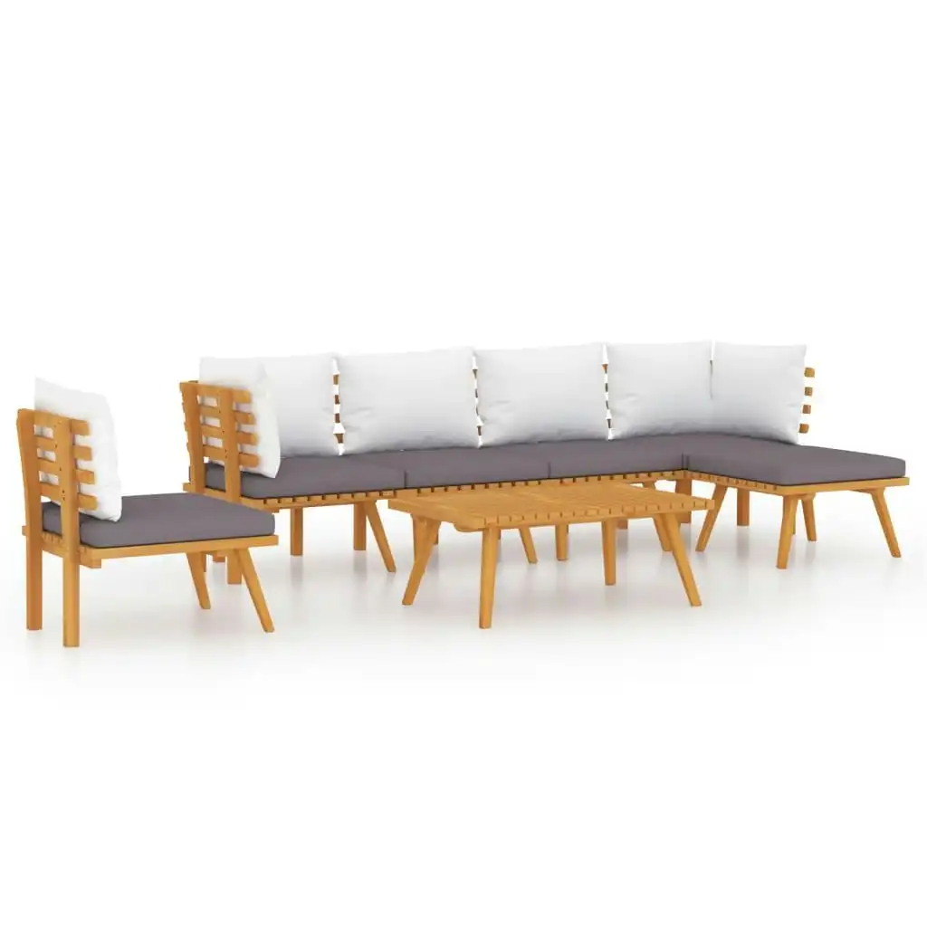 7 Piece Garden Lounge Set with Cushions Solid Wood Acacia 3087006