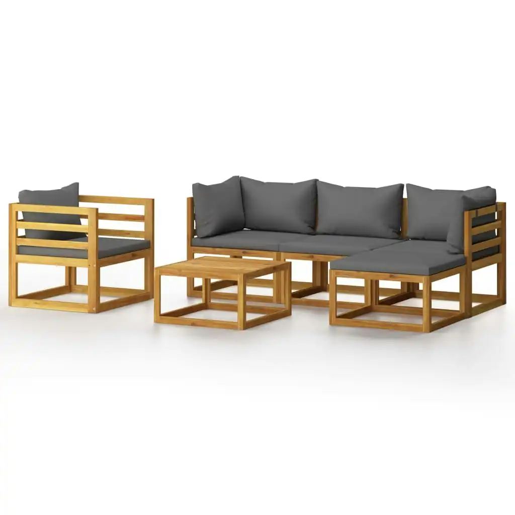 6 Piece Garden Lounge Set with Cushion Solid Acacia Wood 3057604