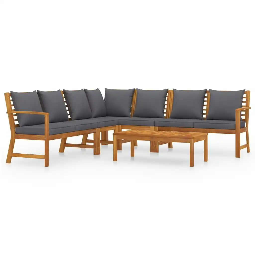 6 Piece Garden Lounge Set with Cushion Solid Acacia Wood 3057781