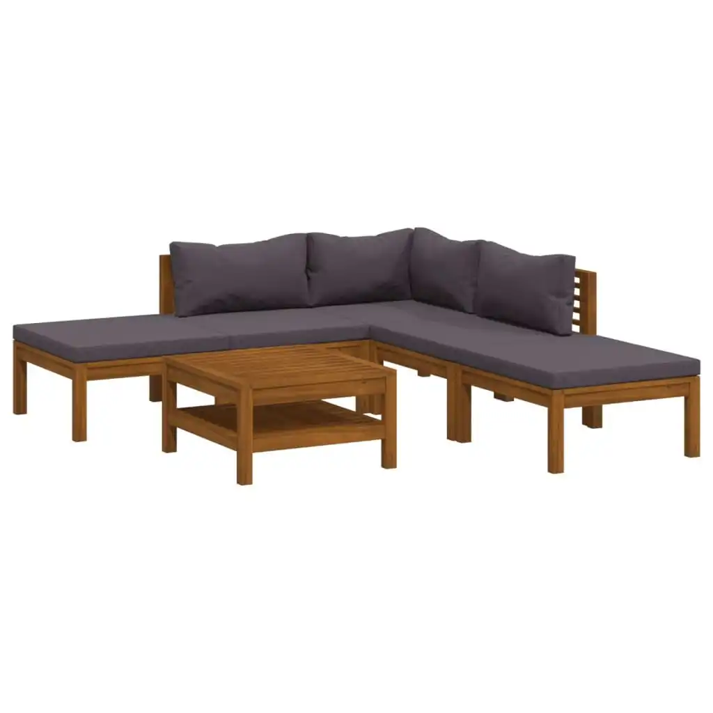 6 Piece Garden Lounge Set with Cushion Solid Acacia Wood 3086892