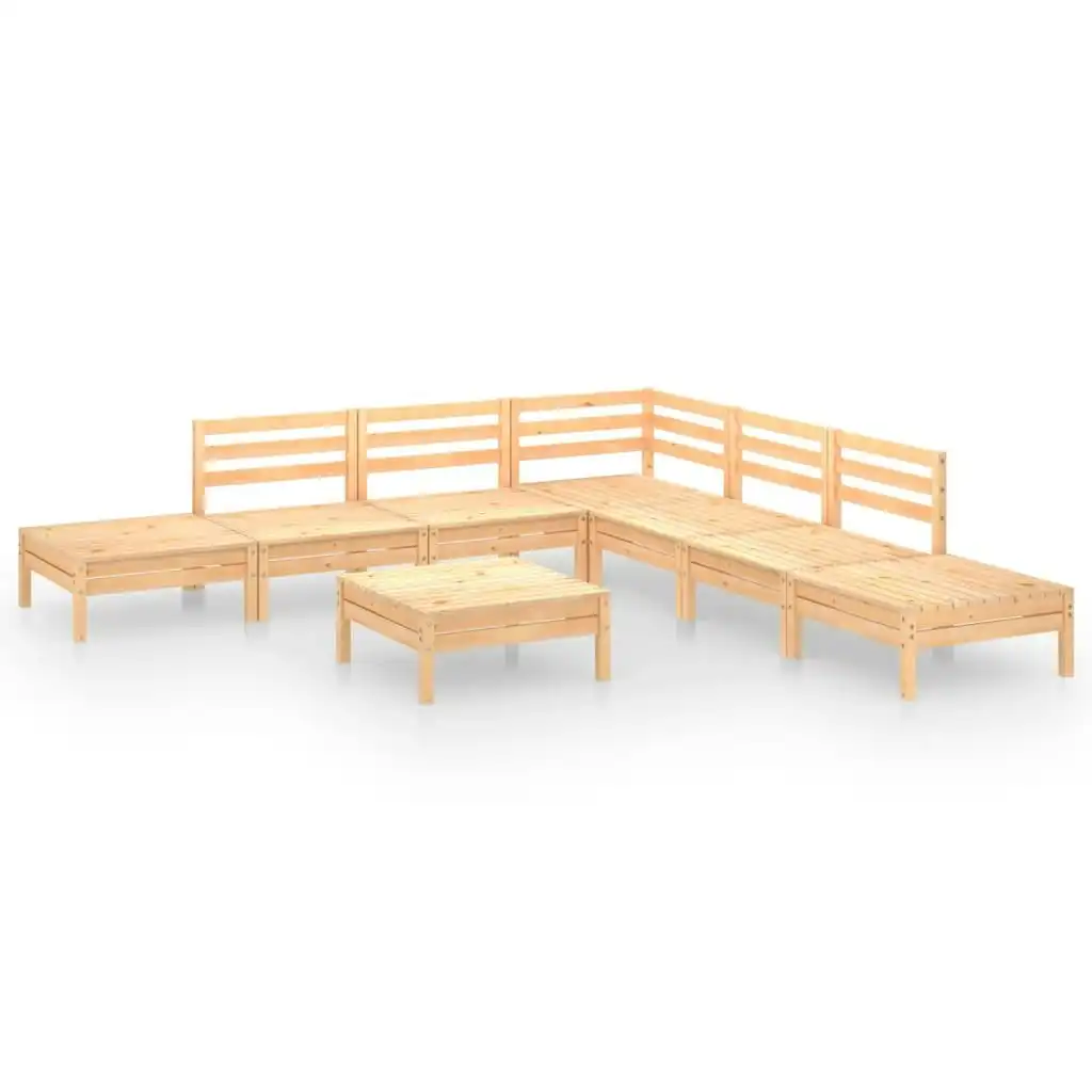 8 Piece Garden Lounge Set Solid Pinewood 3082652