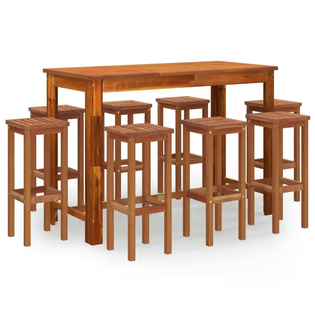 9 Piece Garden Bar Set Solid Wood Acacia 3116023