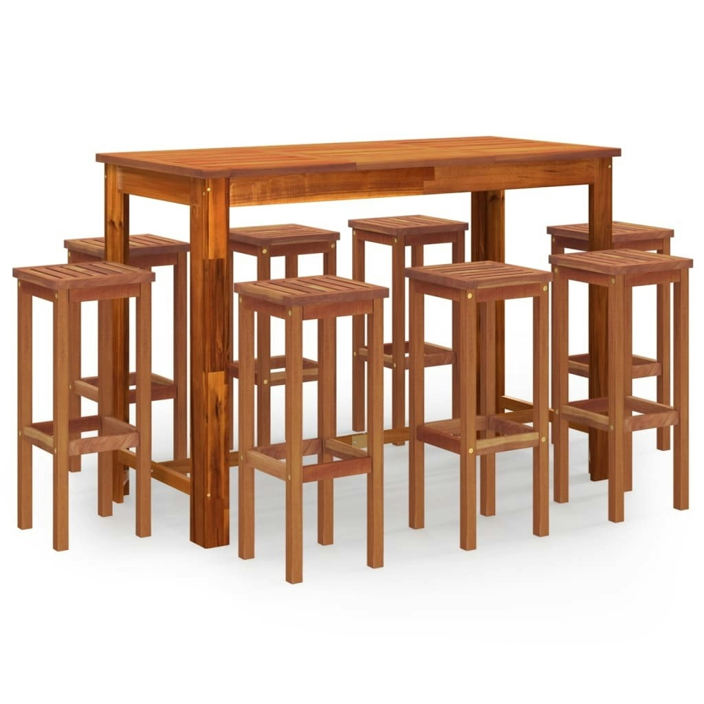 9 Piece Garden Bar Set Solid Wood Acacia 3116023