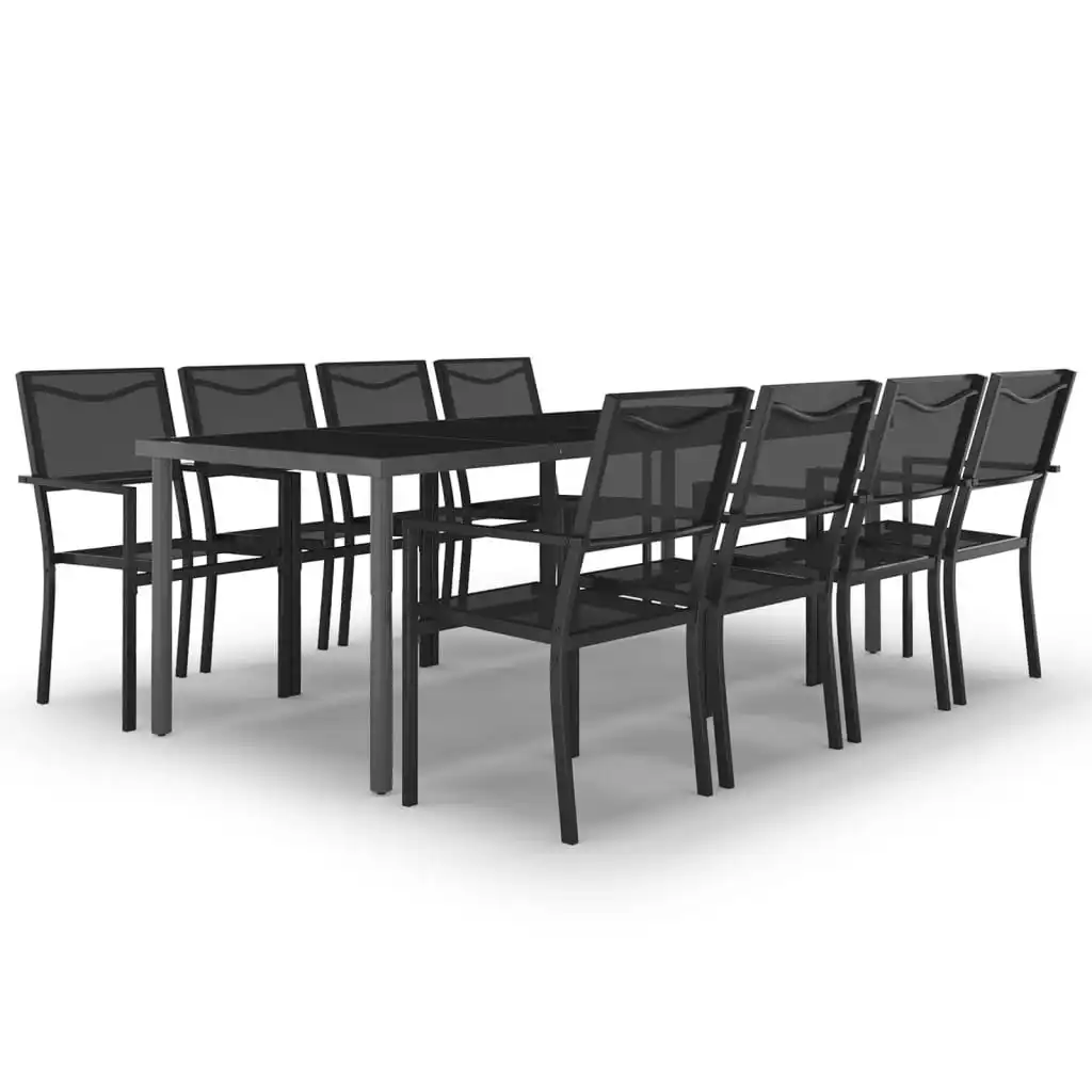 9 Piece Outdoor Dining Set Steel 3073521