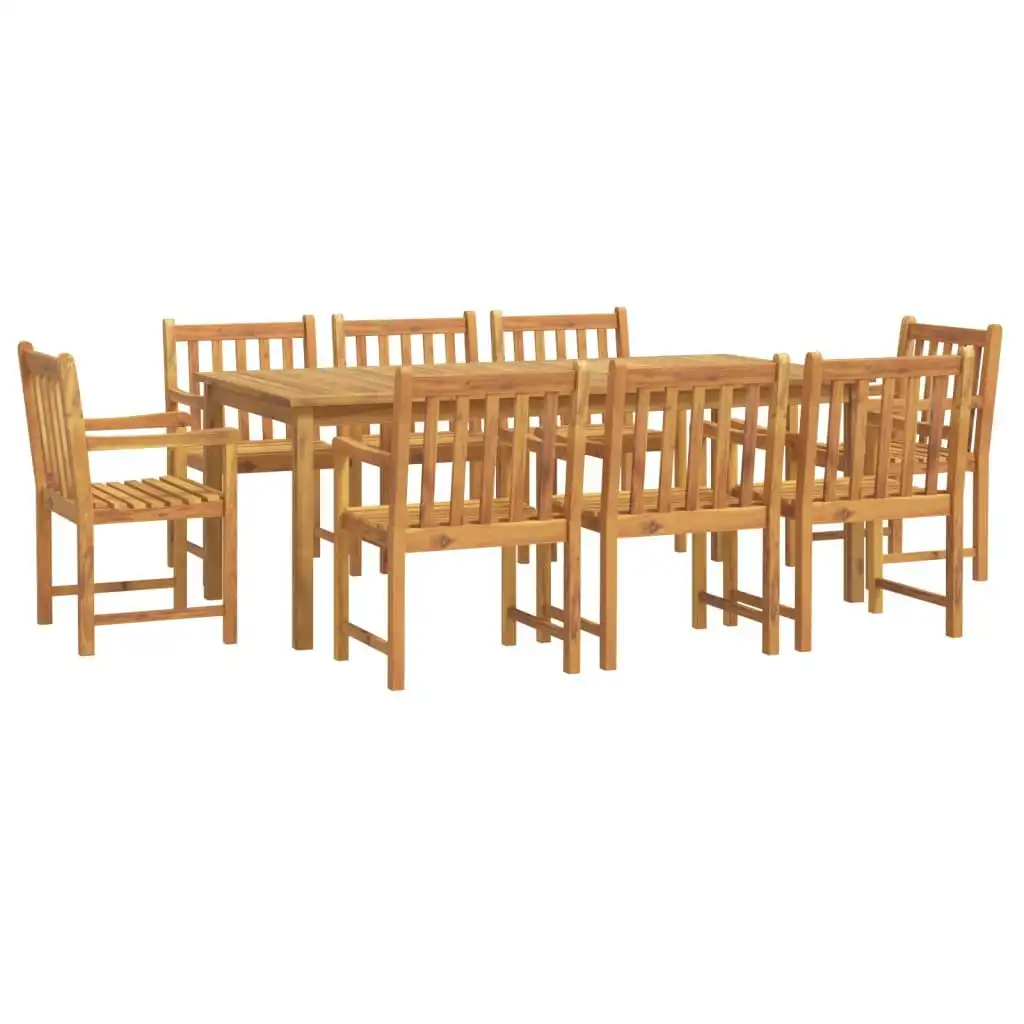 9 Piece Garden Dining Set Solid Wood Acacia 3206280