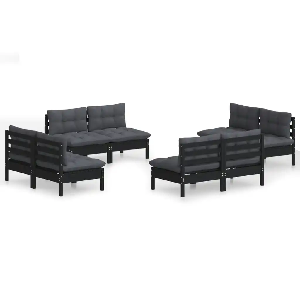 8 Piece Garden Lounge Set with Anthracite Cushions Pinewood 3096044