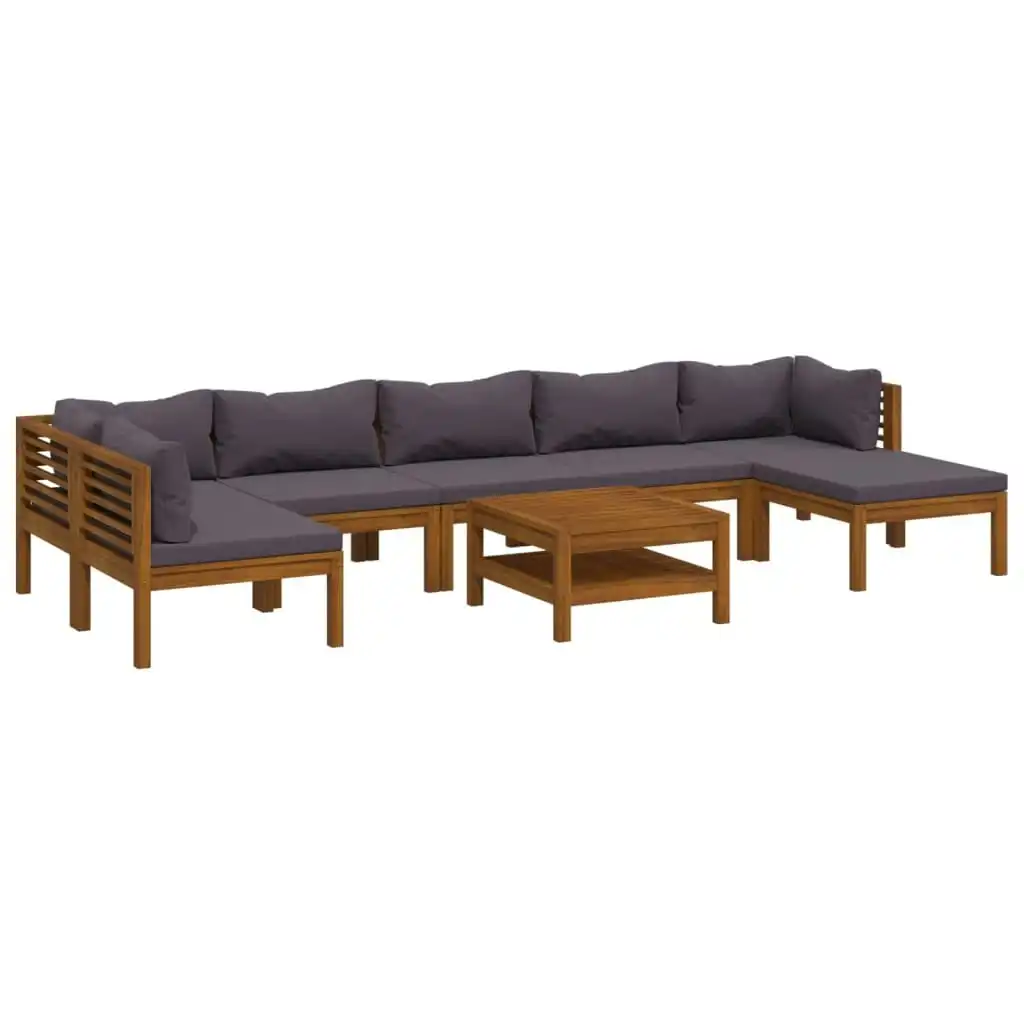 8 Piece Garden Lounge Set with Cushion Solid Acacia Wood 3086923