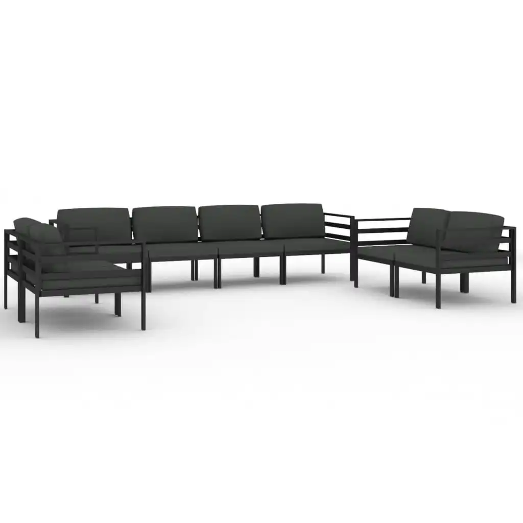 8 Piece Garden Lounge Set with Cushions Aluminium Anthracite 3107798