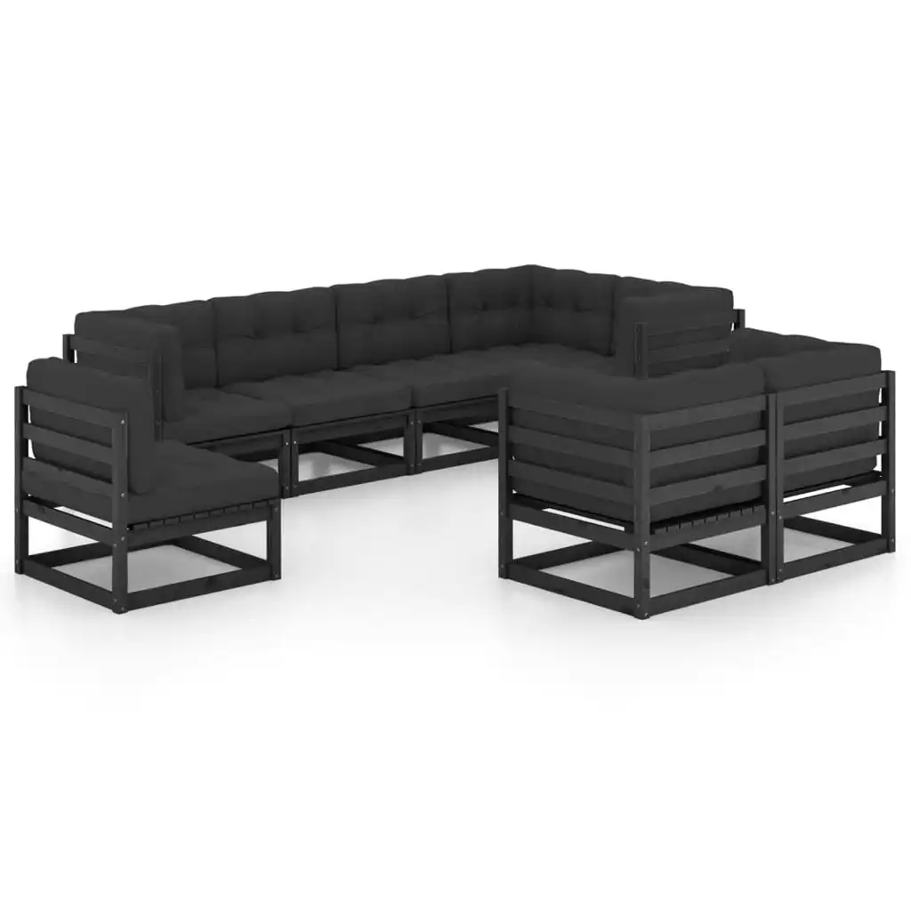 8 Piece Garden Lounge Set with Cushions Solid Pinewood 3076718