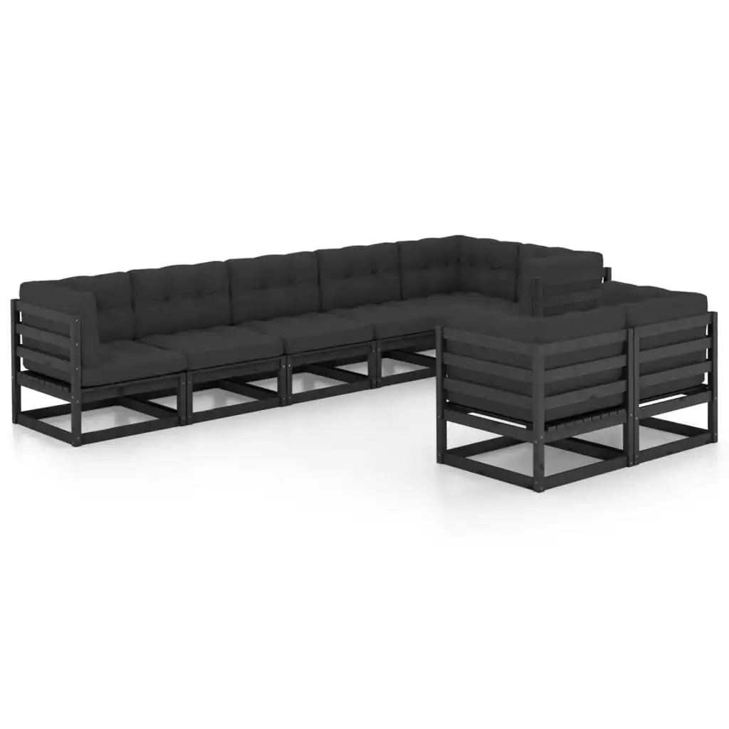 8 Piece Garden Lounge Set with Cushions Solid Pinewood 3076708