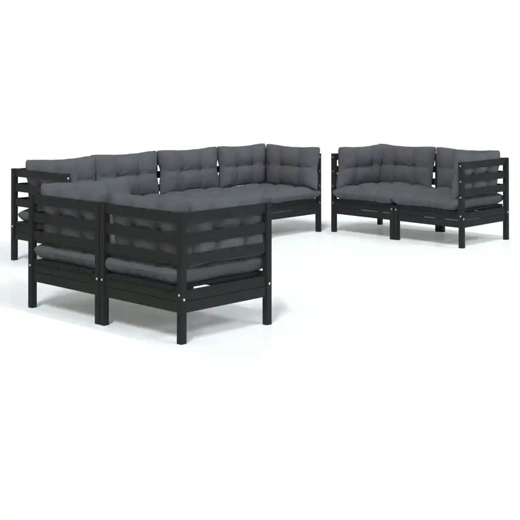 8 Piece Garden Lounge Set with Cushions Solid Pinewood 3096272