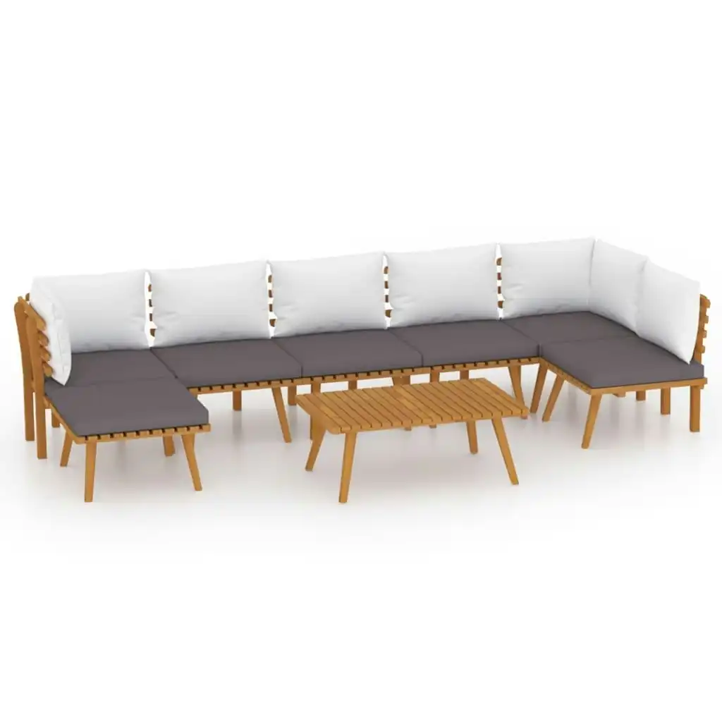 8 Piece Garden Lounge Set with Cushions Solid Wood Acacia 3087032